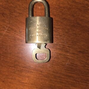 Louis Vuitton Gold Padlock with Key